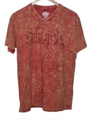 Vintage South Pole Y2k 2000s Spellout V-neck Tie-dye Shirt